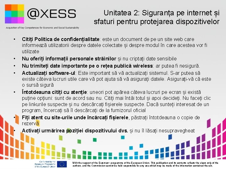 Unitatea 2: Siguranța pe internet și sfaturi pentru protejarea dispozitivelor • • Citiți Politica Unitatea 2: Siguranța pe internet și sfaturi pentru protejarea dispozitivelor • • Citiți Politica