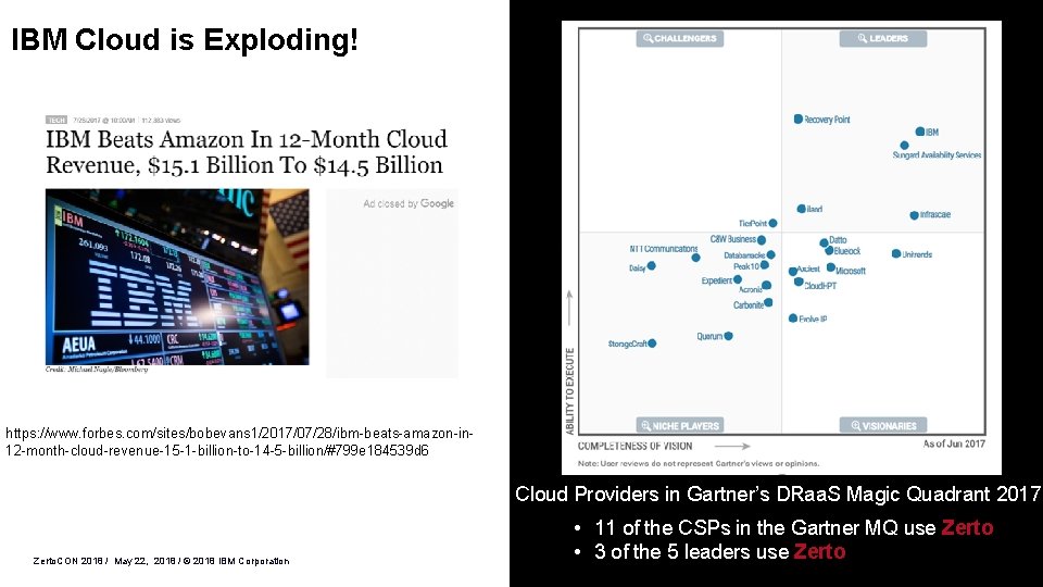 IBM Cloud is Exploding! https: //www. forbes. com/sites/bobevans 1/2017/07/28/ibm-beats-amazon-in 12 -month-cloud-revenue-15 -1 -billion-to-14 -5