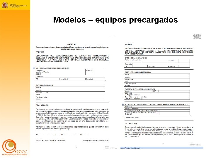 Modelos – equipos precargados 