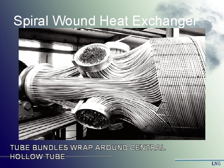 Spiral Wound Heat Exchanger TUBE BUNDLES WRAP AROUND CENTRAL HOLLOW TUBE Spiral Wound Heat Exchanger TUBE BUNDLES WRAP AROUND CENTRAL HOLLOW TUBE