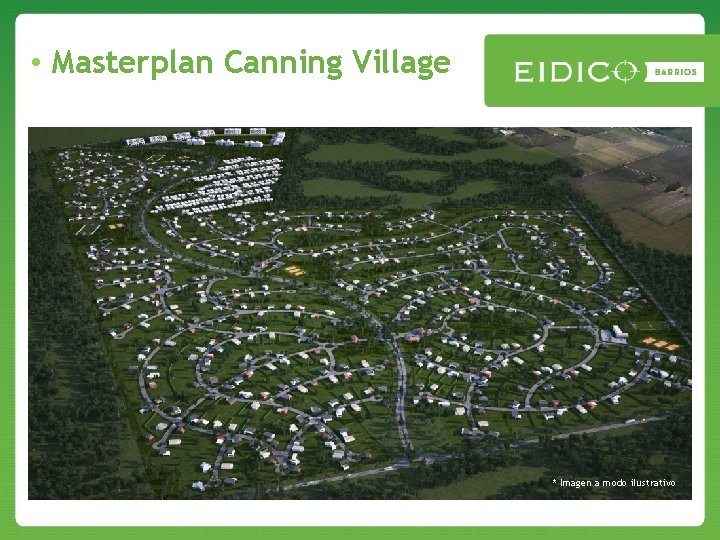  • Masterplan Canning Village * Imagen a modo ilustrativo 