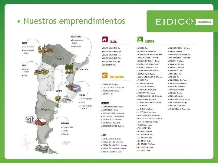  • Nuestros emprendimientos 