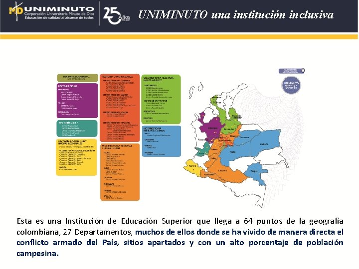 UNIMINUTO una institución inclusiva Esta es una Institución de Educación Superior que llega a UNIMINUTO una institución inclusiva Esta es una Institución de Educación Superior que llega a