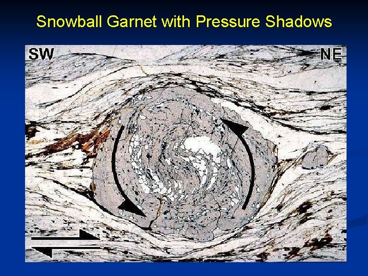 Snowball Garnet with Pressure Shadows 
