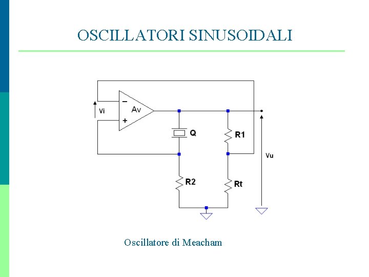 OSCILLATORI SINUSOIDALI Oscillatore di Meacham 29 