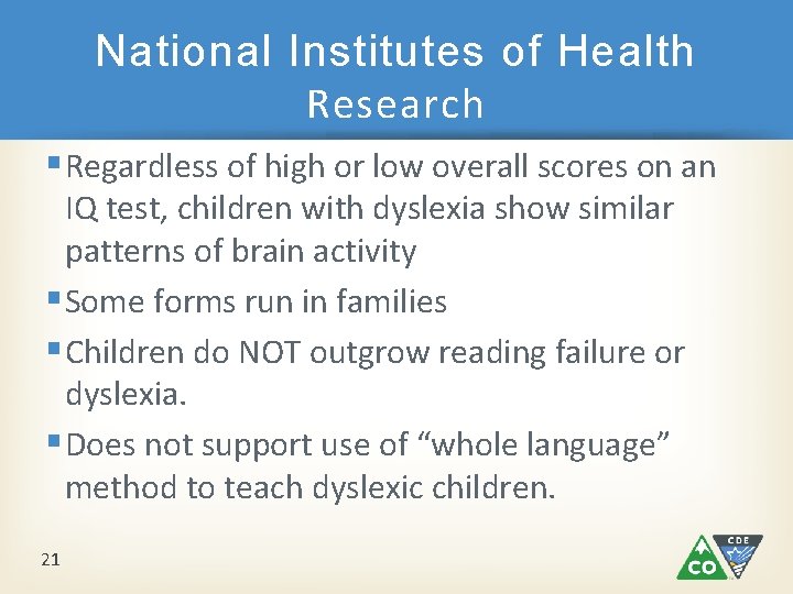 National Institutes of Health Research § Regardless of high or low overall scores on National Institutes of Health Research § Regardless of high or low overall scores on