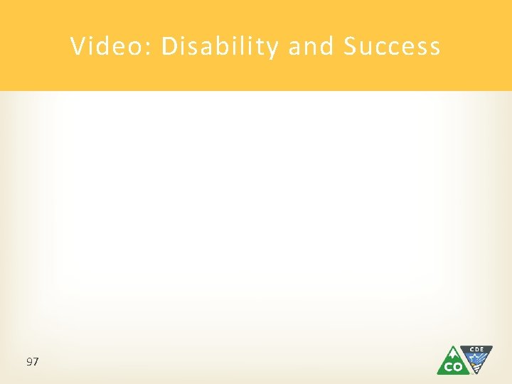 Video: Disability and Success 97 Video: Disability and Success 97