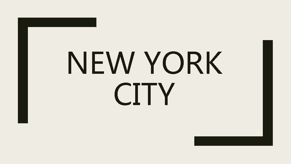 NEW YORK CITY 