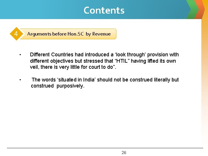 Contents 4 Arguments before Hon. SC by Revenue • Different Countries had introduced a