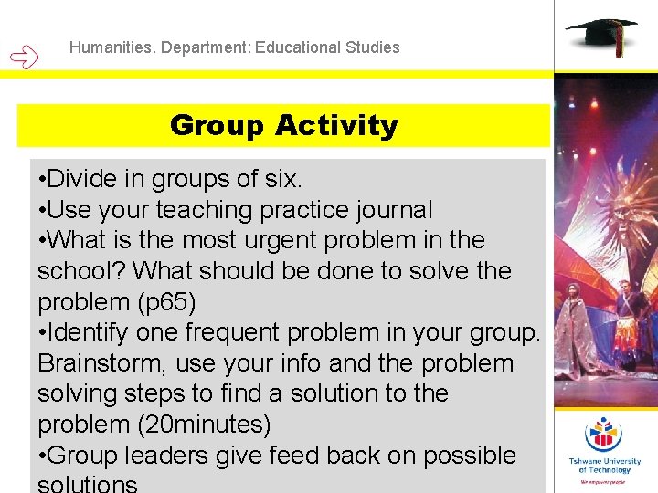 Humanities. Department: Educational Studies Group Activity • Divide in groups of six. • Use Humanities. Department: Educational Studies Group Activity • Divide in groups of six. • Use