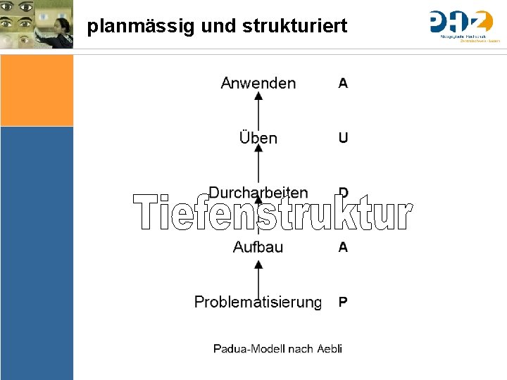 planmässig und strukturiert Sache Bedingungen Bedeutung & Sinn Thematik Lernziele Arrangements Ergebnissicherung Evaluation 