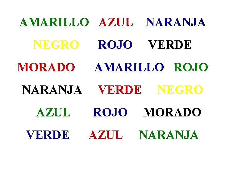 AMARILLO AZUL NEGRO MORADO NARANJA AZUL VERDE NARANJA ROJO VERDE AMARILLO ROJO VERDE ROJO AMARILLO AZUL NEGRO MORADO NARANJA AZUL VERDE NARANJA ROJO VERDE AMARILLO ROJO VERDE ROJO