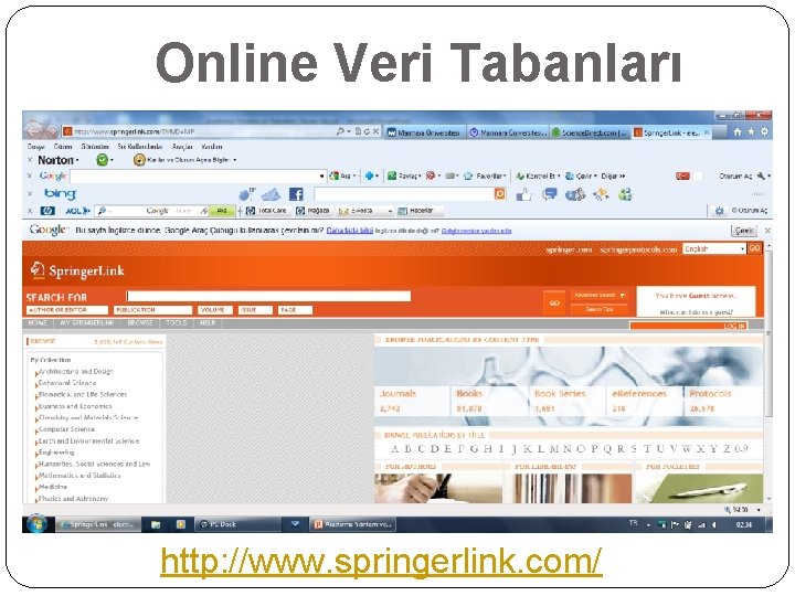 Online Veri Tabanları http: //www. springerlink. com/ 