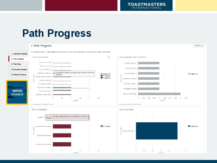 Path Progress 1. Individual Progress 2. Path Progress 3. Path Type 4. Recently Selected…
