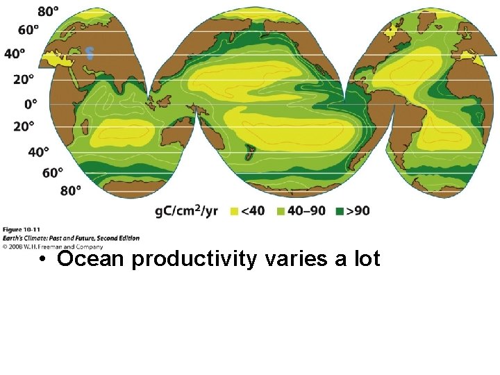  • Ocean productivity varies a lot 