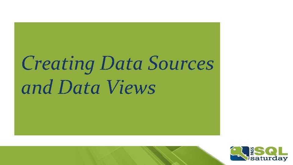 Creating Data Sources and Data Views 