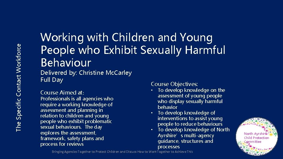 The Specific Contact Workforce Working with Children and Young People who Exhibit Sexually Harmful