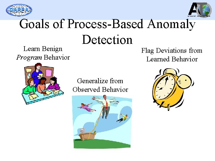 DARPA Goals of Process-Based Anomaly Detection Learn Benign Program Behavior Flag Deviations from Learned