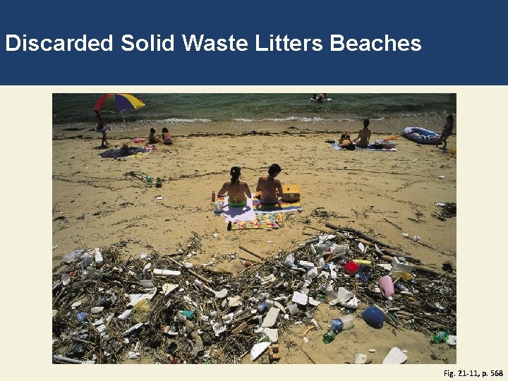 Discarded Solid Waste Litters Beaches Fig. 21 -11, p. 568 