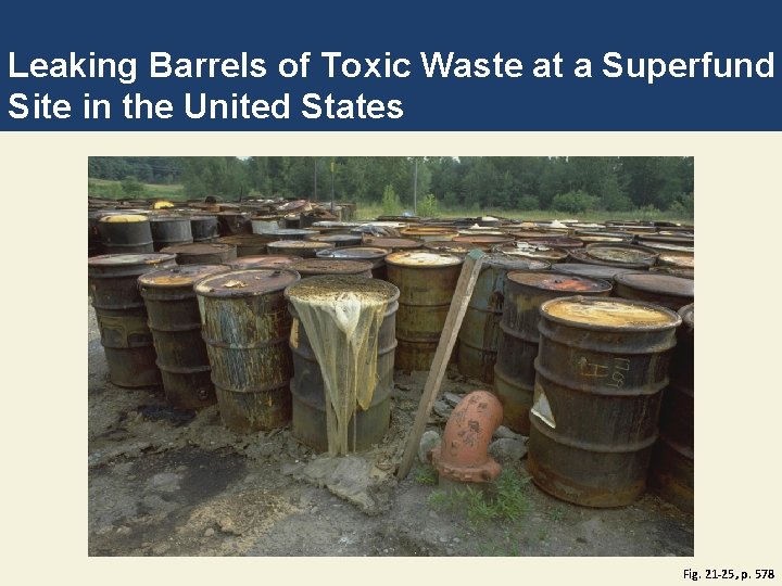 Leaking Barrels of Toxic Waste at a Superfund Site in the United States Fig.
