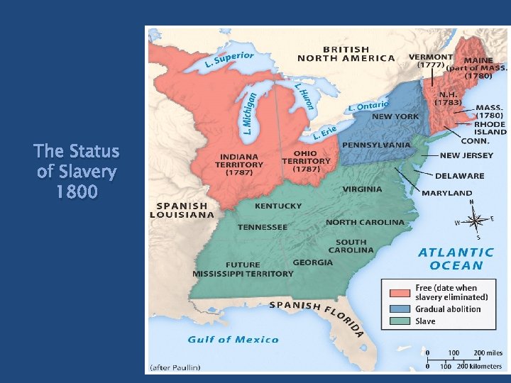 The Status of Slavery 1800 