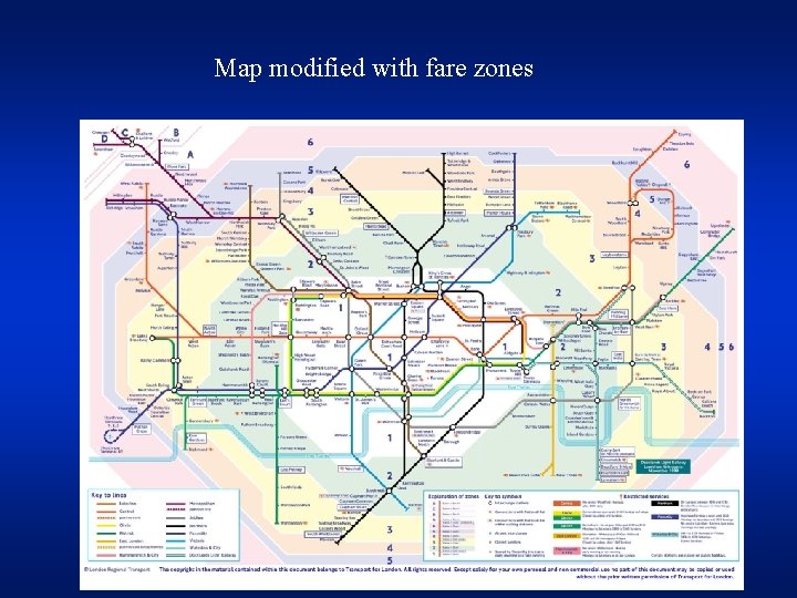 Map modified with fare zones 