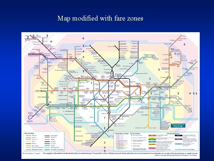 Map modified with fare zones 