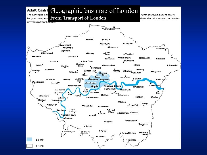 Geographic bus map of London From Transport of London 