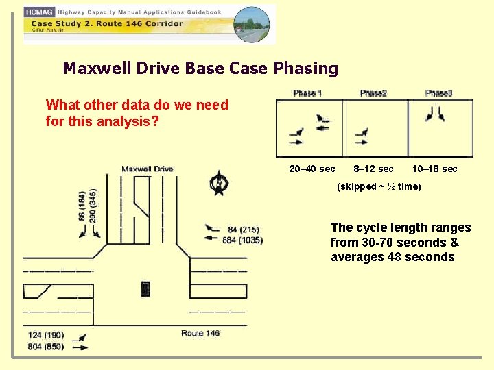 Maxwell Drive Base Case Phasing What other data do we need for this analysis?
