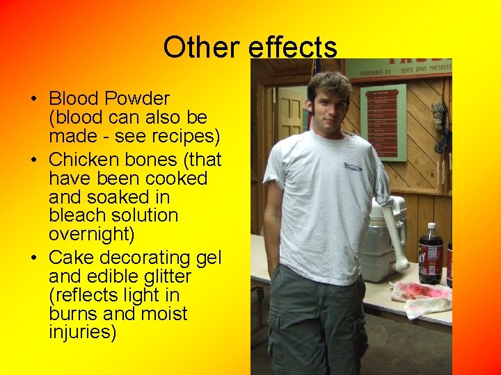 Other effects • Blood Powder (blood can also be made - see recipes) •