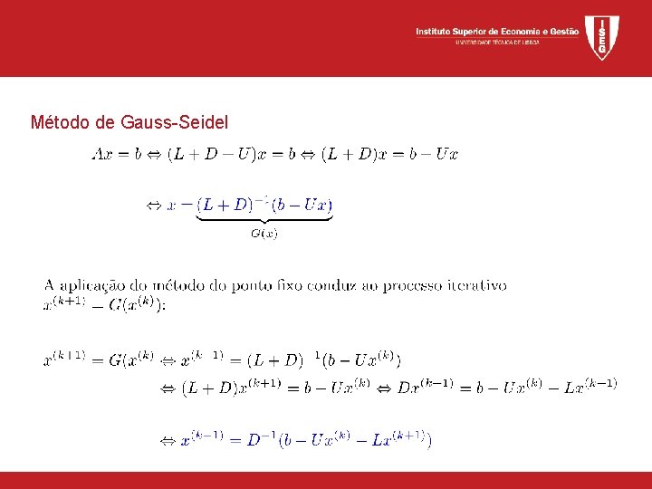 Método de Gauss-Seidel 