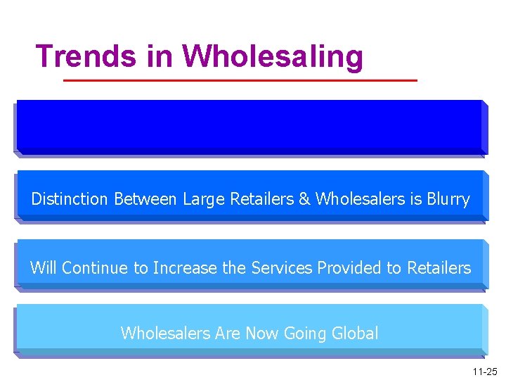 Trends in Wholesaling Distinction Between Large Retailers & Wholesalers is Blurry Will Continue to