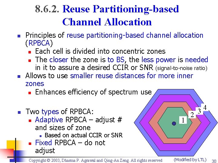 8. 6. 2. Reuse Partitioning-based Channel Allocation n Principles of reuse partitioning-based channel allocation