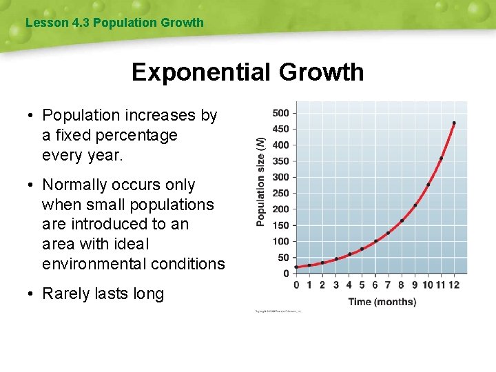 Lesson 4. 3 Population Growth Exponential Growth • Population increases by a fixed percentage