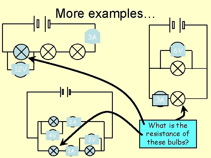 More examples… 3 A 6 V 12 V 3 A 2 A 4 V