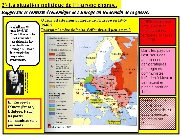 2) La situation politique de l’Europe change. Rappel sur le contexte économique de l’Europe