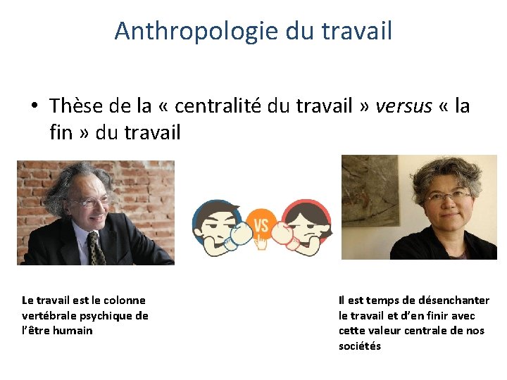 Anthropologie du travail • Thèse de la « centralité du travail » versus «