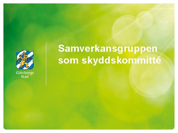 Samverkansgruppen som skyddskommitté 