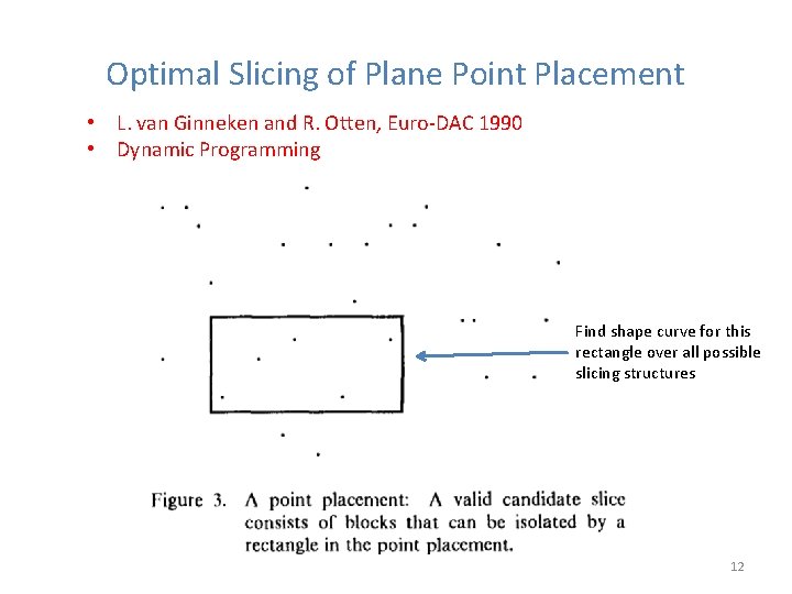 Optimal Slicing of Plane Point Placement • L. van Ginneken and R. Otten, Euro-DAC