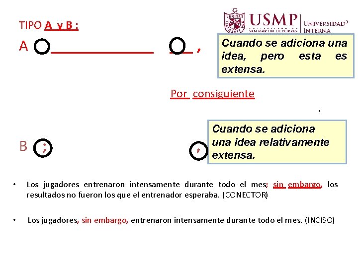 TIPO A y B : A . _________ , Cuando se adiciona una idea, TIPO A y B : A . _________ , Cuando se adiciona una idea,