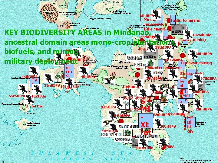 8 th. IBPA Mining Taganito mining Tenements in Lake Mainit KEY BIODIVERSITY AREAS in