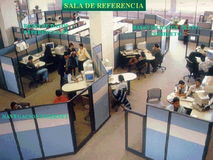 SALA DE REFERENCIA BASES DE DATOS REFERENCIALES NAVEGACION INTERNET BASES DE DATOS TEXTO COMPLETO