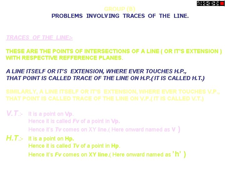 GROUP (B) PROBLEMS INVOLVING TRACES OF THE LINE: THESE ARE THE POINTS OF INTERSECTIONS