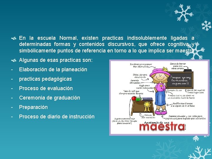  En la escuela Normal, existen practicas indisolublemente ligadas a determinadas formas y contenidos