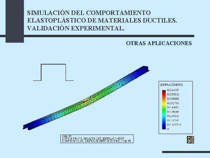 SIMULACIÓN DEL COMPORTAMIENTO ELASTOPLÁSTICO DE MATERIALES DUCTILES. VALIDACIÓN EXPERIMENTAL. OTRAS APLICACIONES 