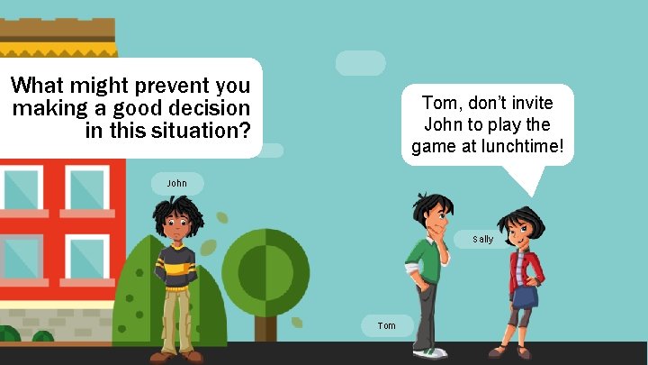 What might prevent you making a good decision in this situation? Tom, don’t invite