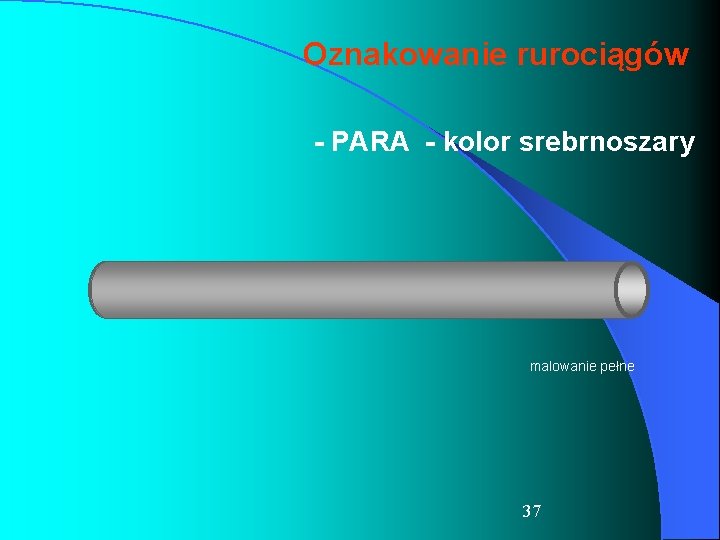 Oznakowanie rurociągów - PARA - kolor srebrnoszary malowanie pełne 37 