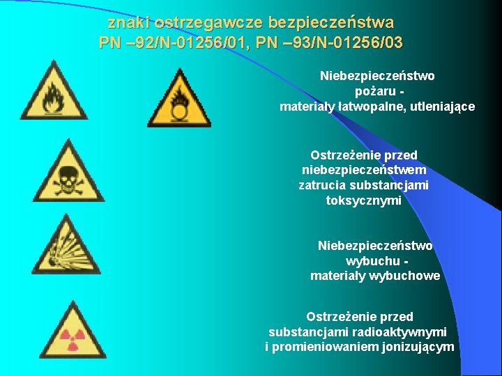 znaki ostrzegawcze bezpieczeństwa PN – 92/N-01256/01, PN – 93/N-01256/03 Niebezpieczeństwo pożaru materiały łatwopalne, znaki ostrzegawcze bezpieczeństwa PN – 92/N-01256/01, PN – 93/N-01256/03 Niebezpieczeństwo pożaru materiały łatwopalne,