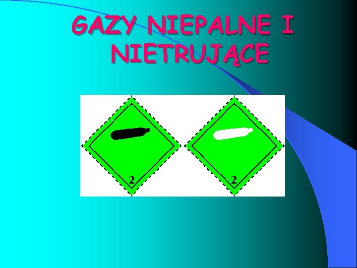GAZY NIEPALNE I NIETRUJĄCE GAZY NIEPALNE I NIETRUJĄCE