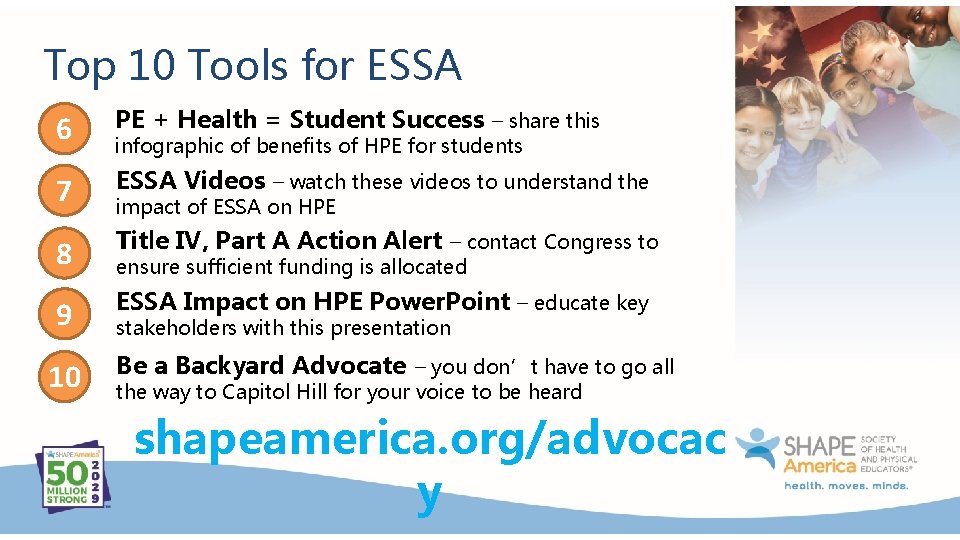Top 10 Tools for ESSA 6 PE + Health = Student Success – share
